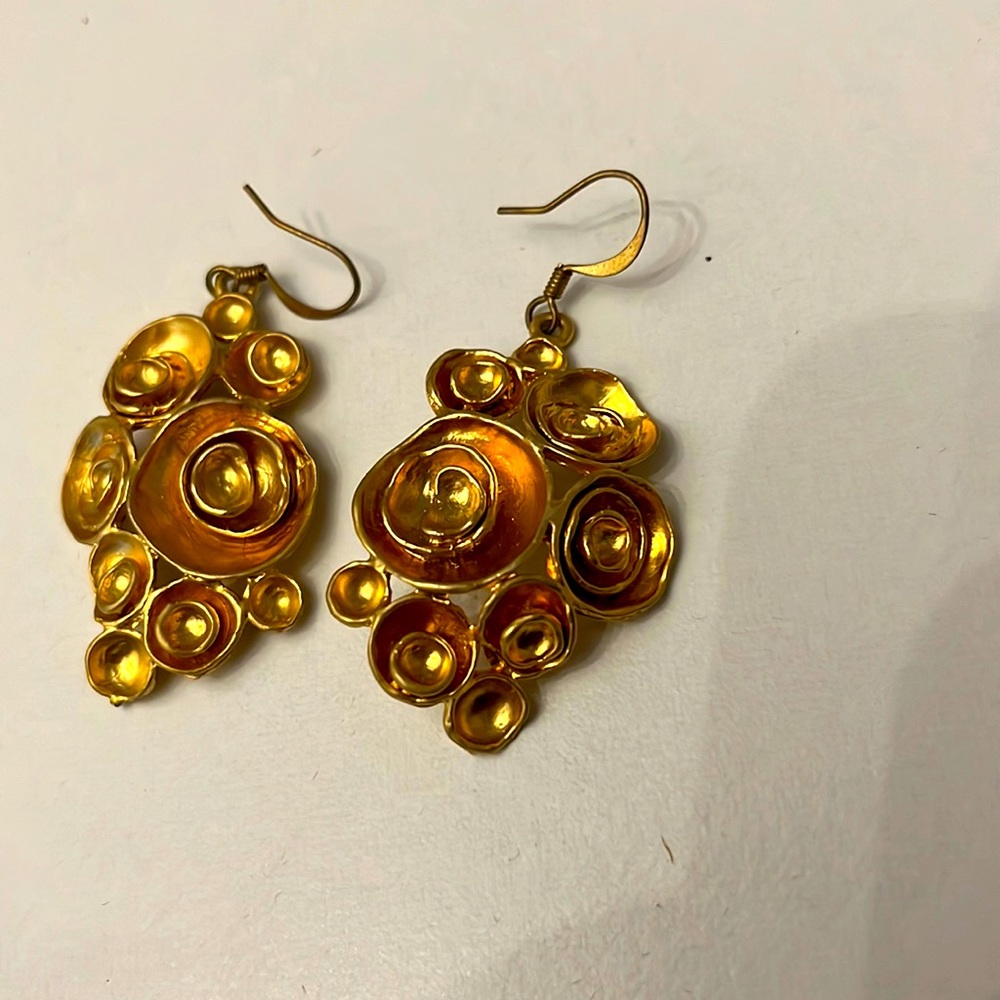 Gold statement earrings